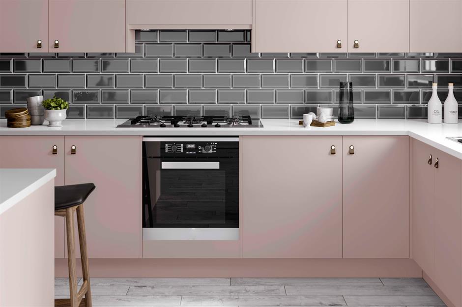 black and grey kitchen wall tiles