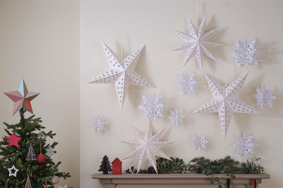Fold and hang paper stars