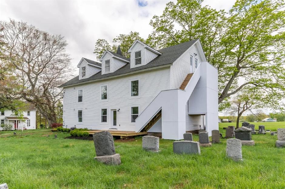 Inside This Converted Church With A Private Graveyard On The Market For $700k