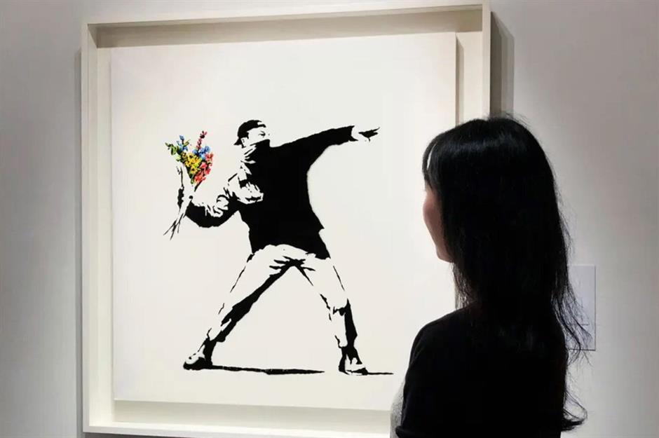 Welches Bild des anonymen Sprayers hat am meisten Geld eingebracht?