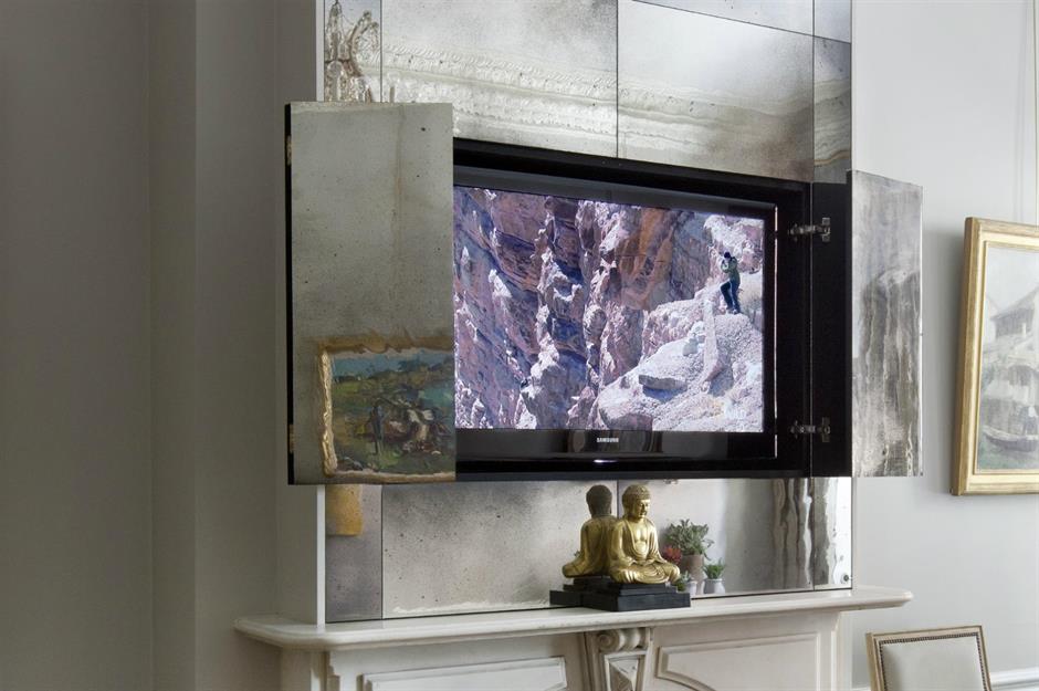 How to decorate a big wall with tv in middle Genius Ways To Integrate Your Tv Into Your Living Room Loveproperty Com