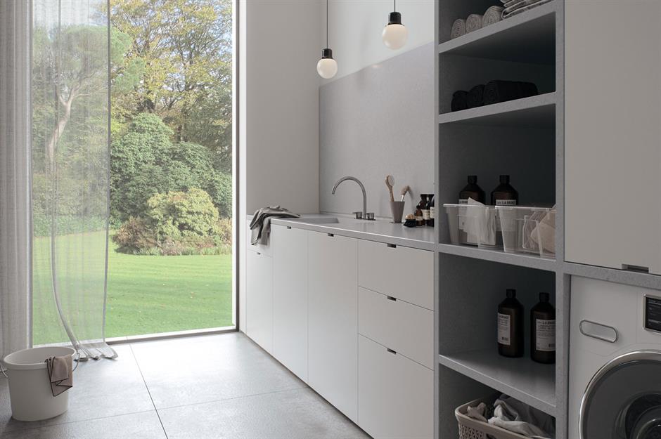 75 Beautiful Utility Room with Grey Walls Ideas and Designs