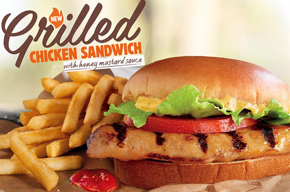 31. Grilled Chicken Sandwich, Burger King, various locations
