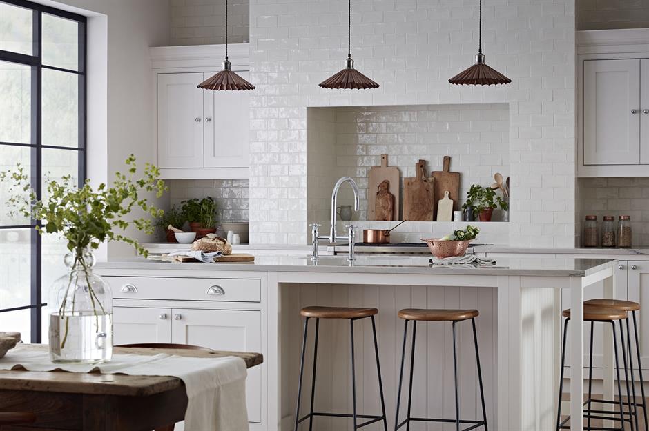 Illuminate an island with kitchen pendant lights