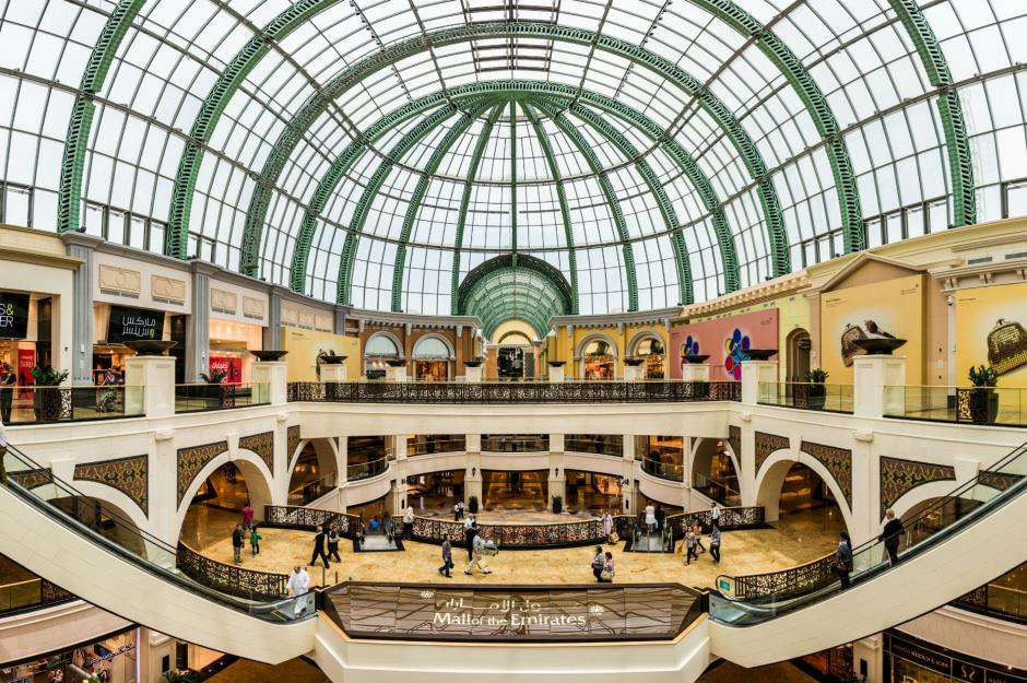 This semi view shows the shopping mall of the world's largest