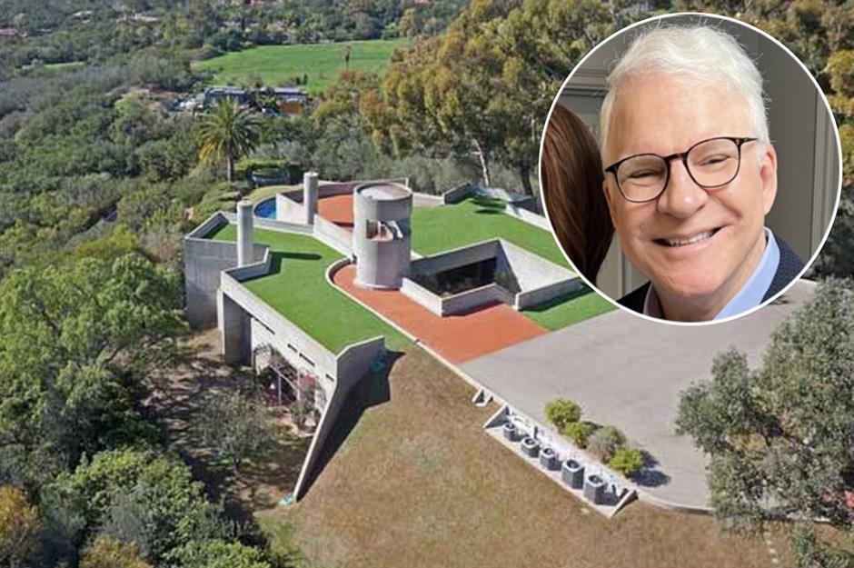 Tour Steve Martin's lavish concrete home