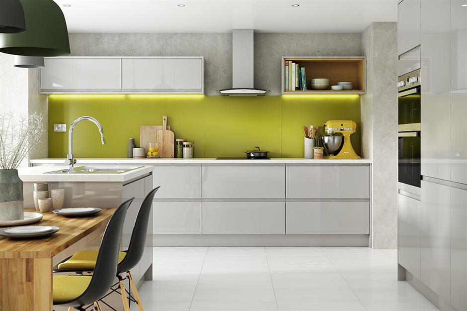 bright kitchen wall