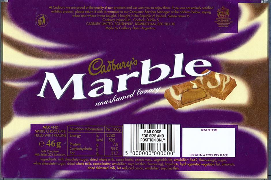 Marble deals chocolate bar