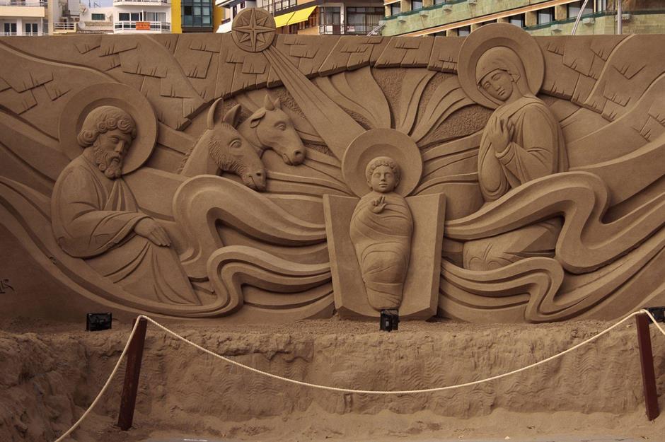 Sand Nativity, Las Canteras, Gran Canaria