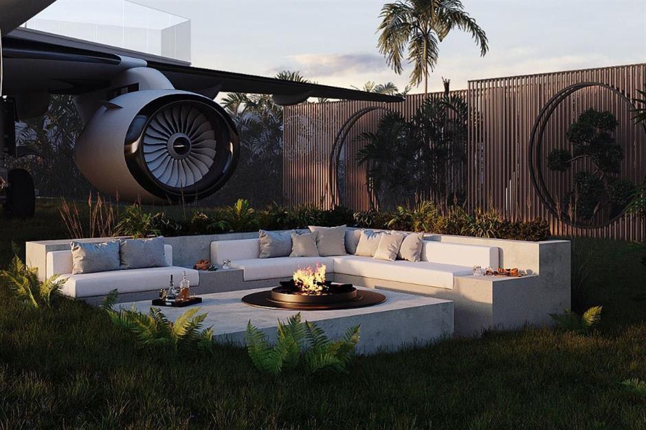 Clifftop plane hotel, Bali, Indonesia 