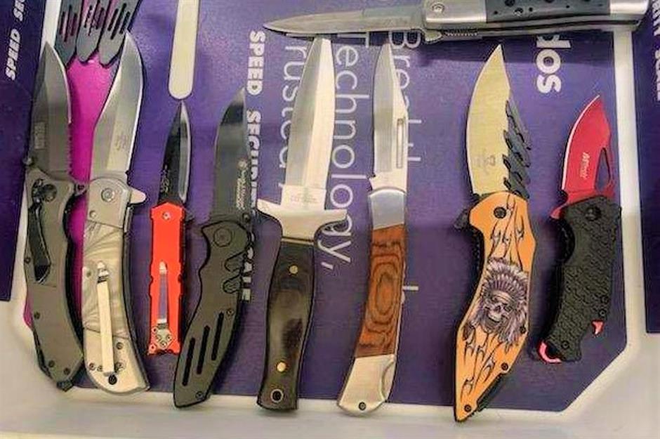 5. A knife in a laptop