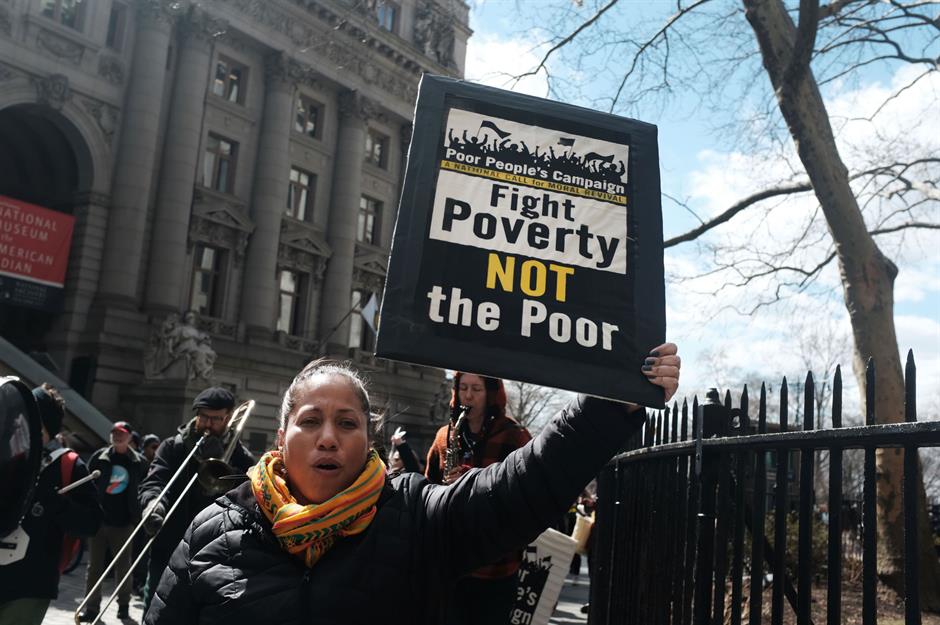 The US boasts 724 billionaires yet 11.4% of the population are living in poverty