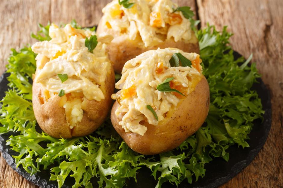 25. Top it with creamy coronation chicken  