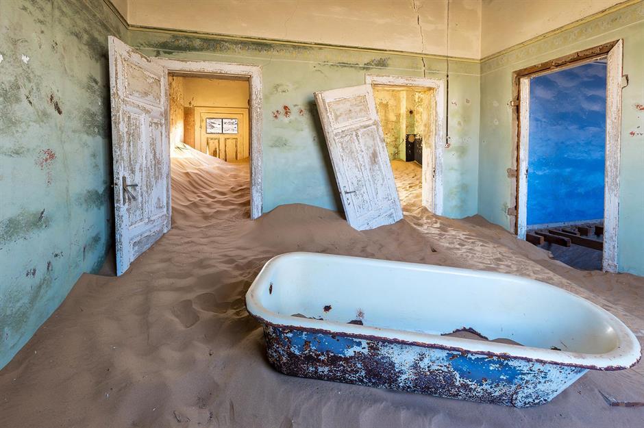 A ghost town drowning in sand, Namibia