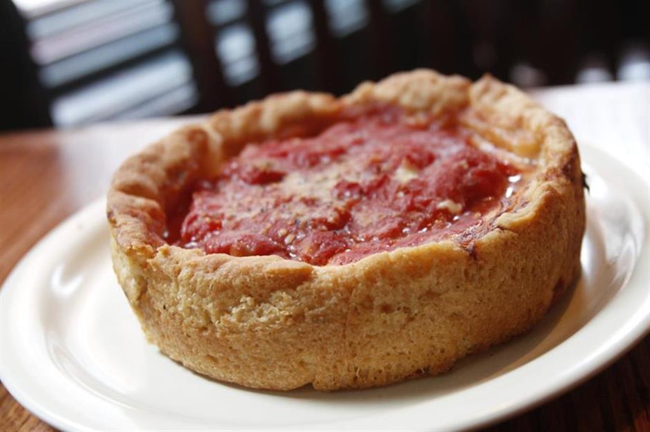 Deep-dish pizza is invented