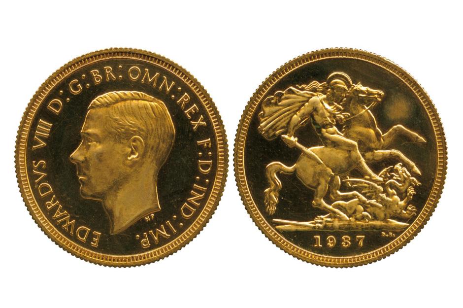 1937 Edward VIII Gold Sovereign, England: $635,000 (£516k)