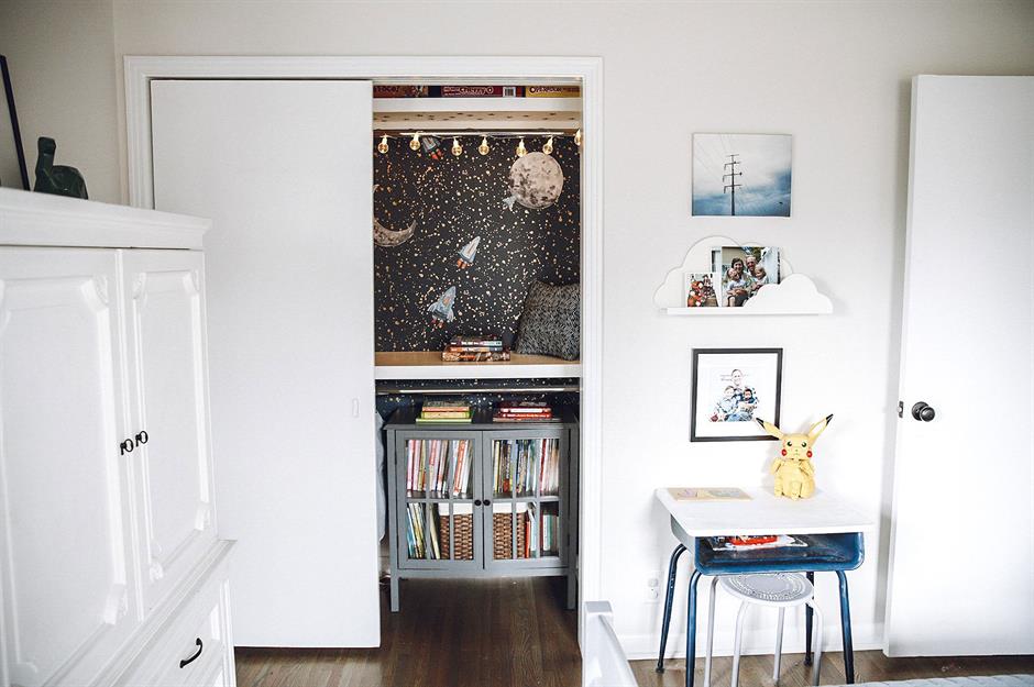 Amazing closet makeovers reading nooks, home bars and makeup stations