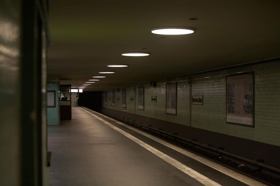 Endhaltestelle im Untergrund