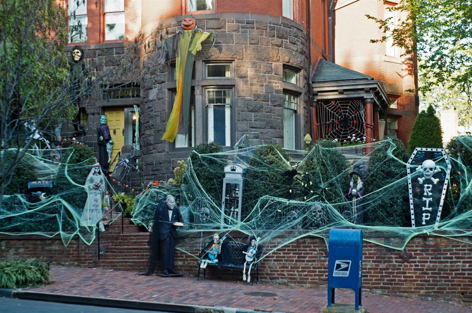 Haunting Halloween homes in their best fancy dress