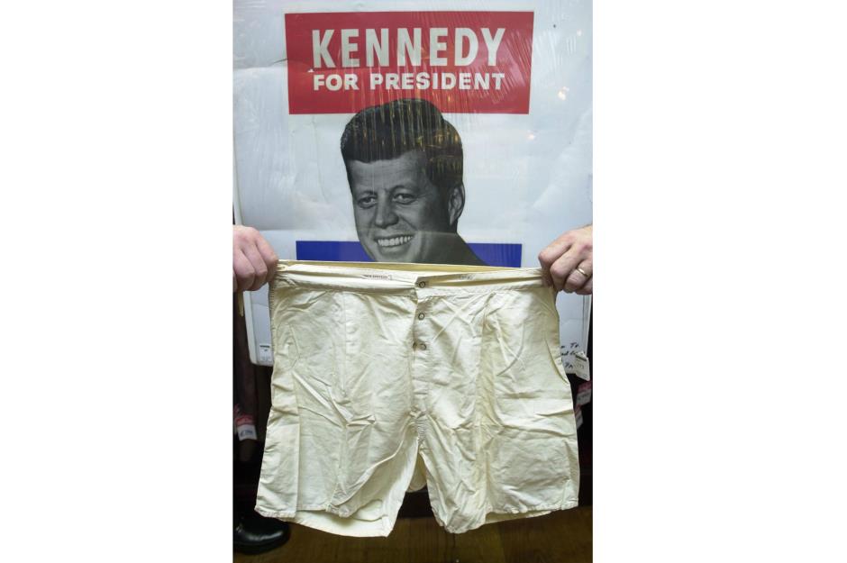 John F Kennedy's boxer shorts: $5,000 (£4k)