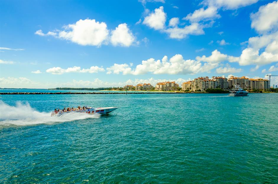 7. Join a speed boat tour of Miami, Florida