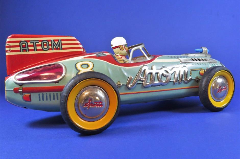1950 – Yonezawa Atom #8 Friction Tinplate Racing Car: $2,000 (£1.5k)