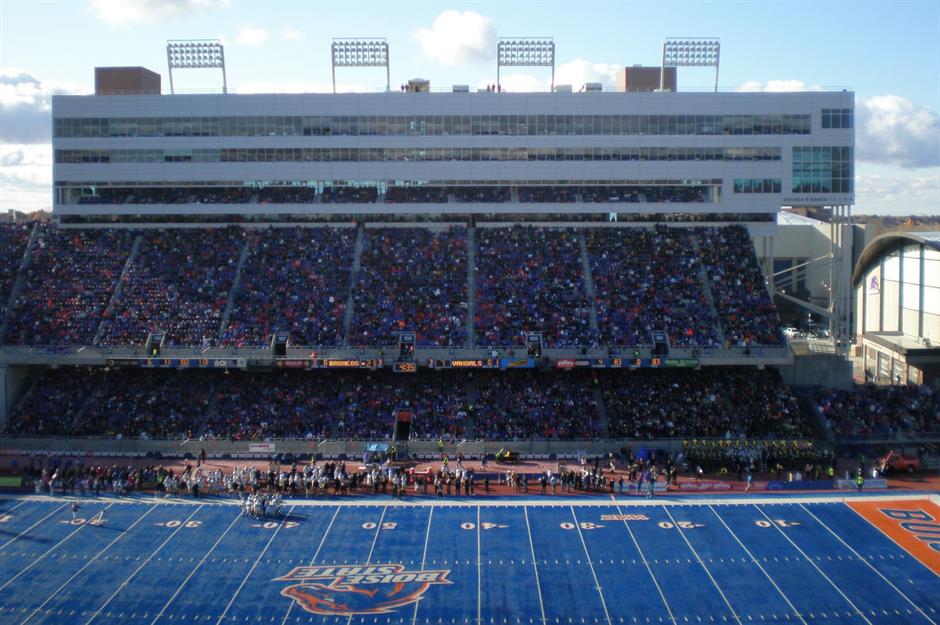Boise State University's blue playing field