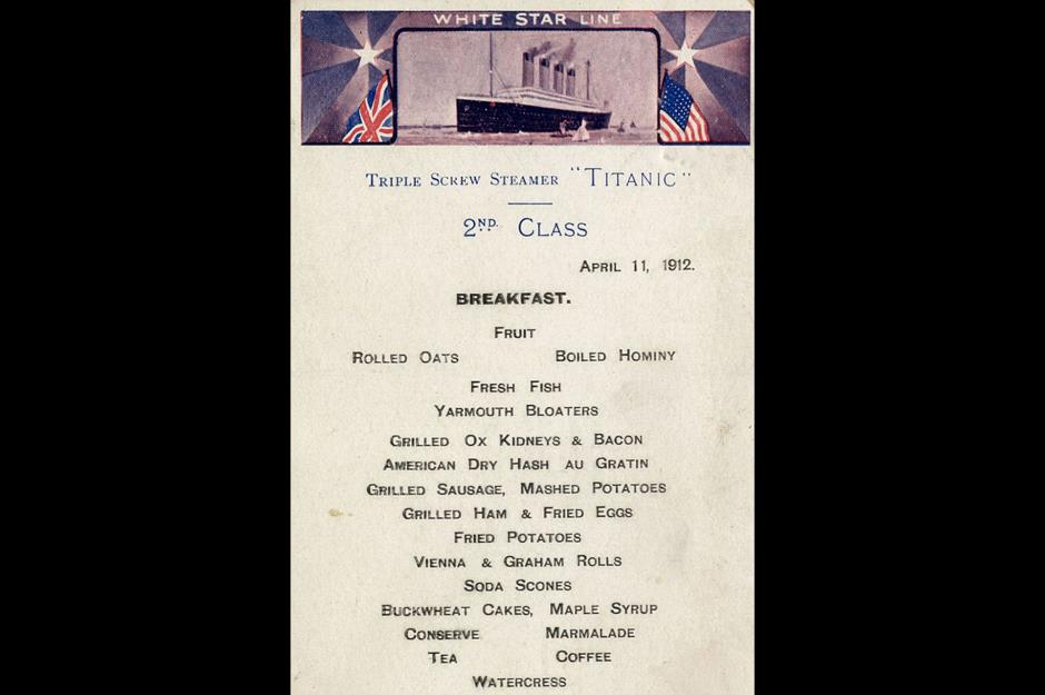 The Titanic’s incredible menu revealed – for every class | lovefood.com