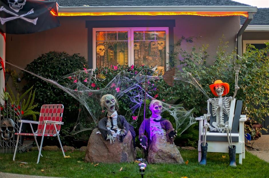 Haunting Halloween homes in their best fancy dress