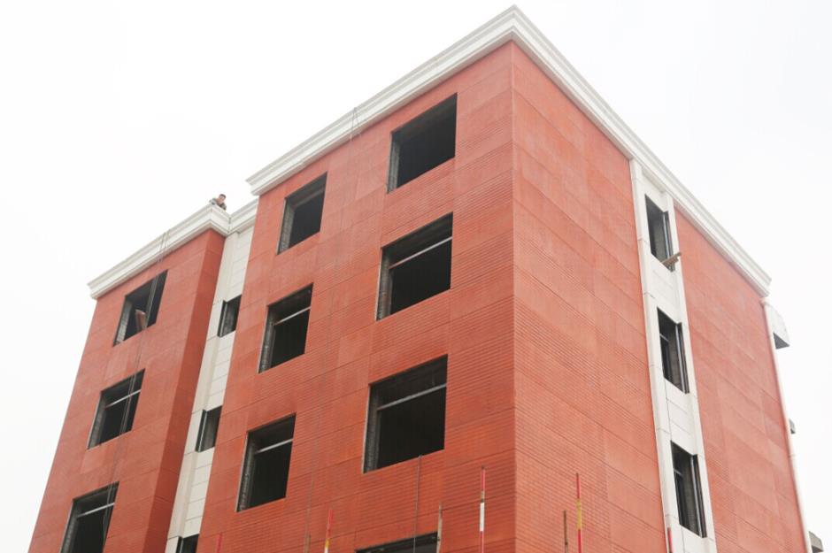 3D-printed apartment block