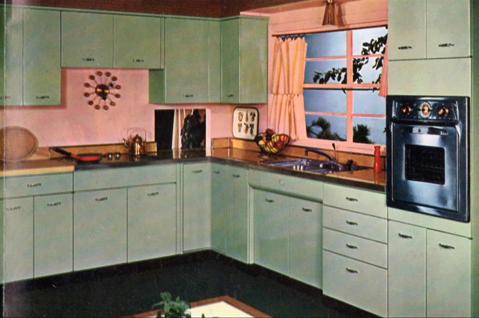 Mint Green Tiles and Cream Appliances Bring Retro Charm Back to This 1950s  Kitchen