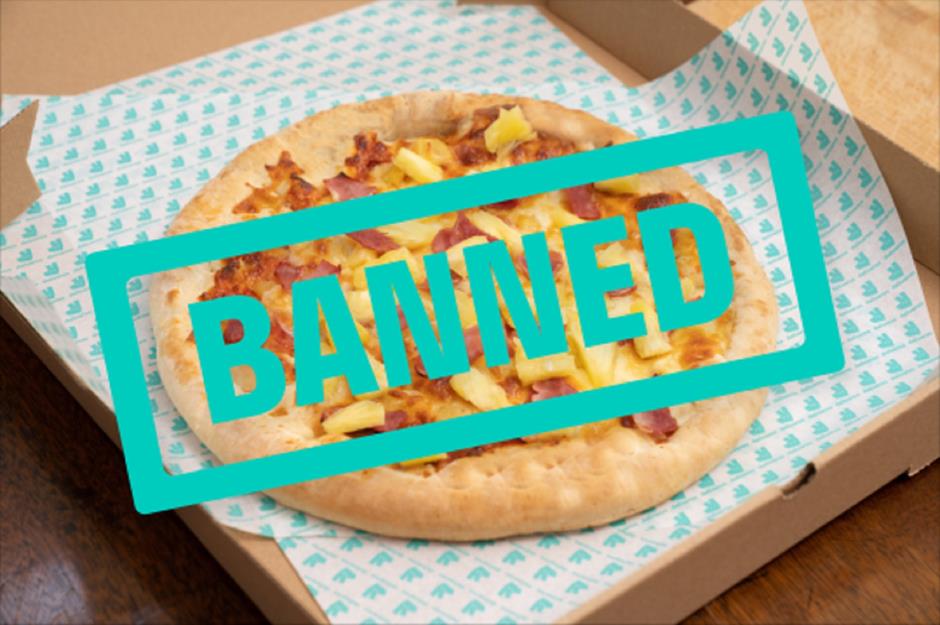 Deliveroo bans pineapple on pizza