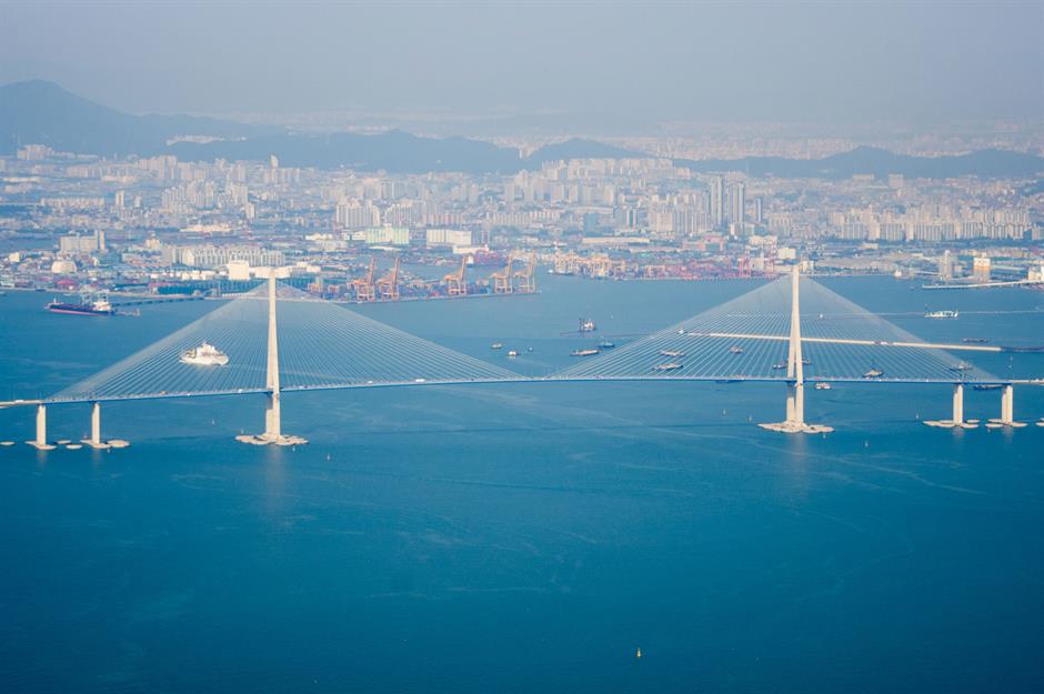 Incheon Bridge, South Korea: $1.3 billion (£1bn)