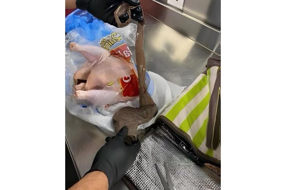 2. A gun inside a chicken