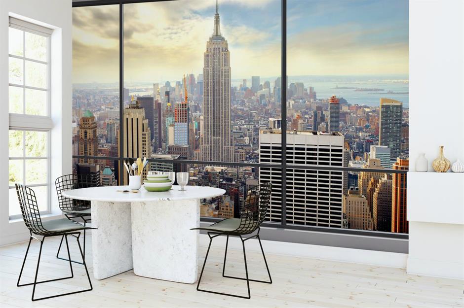 Stunning New York Skyscraper Window Scene 3D style wall art Sticker 