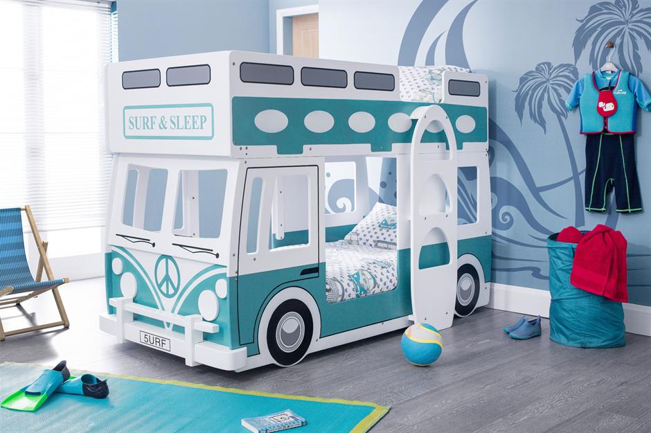 kids car bunk bed