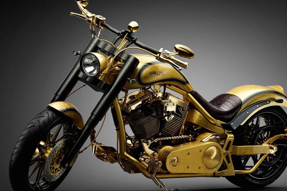 Gold-plated motorcycle 