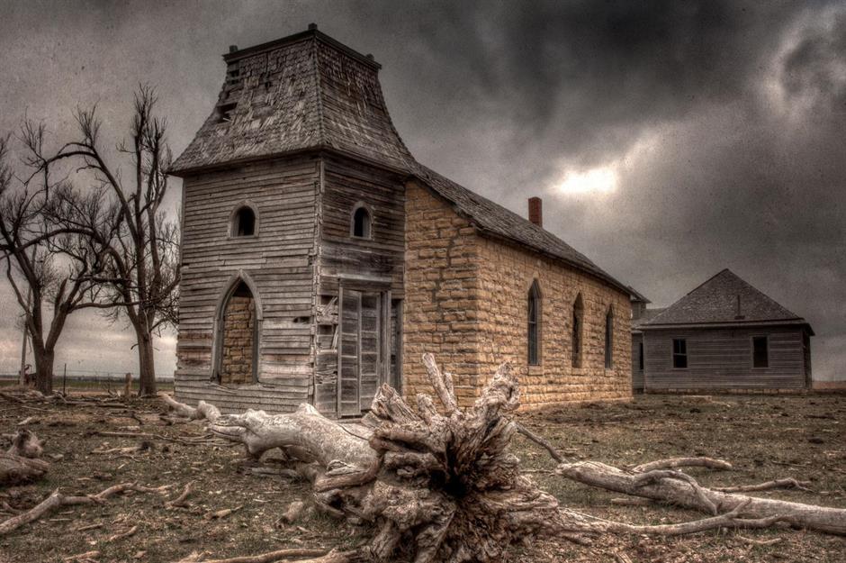 A nightmarish abandoned church, USA