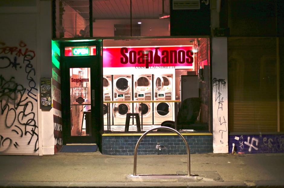 Soapano's Coin Launderette – laundromat that shows back to back Sopranos