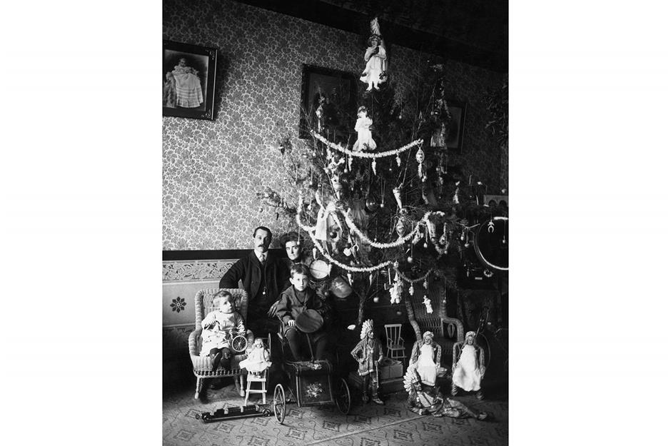 vintage black and white christmas photos