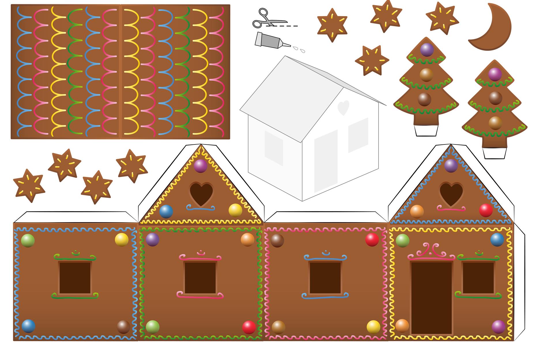 Gingerbread House Template Heart Hugger 