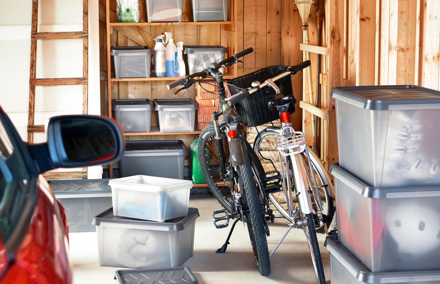 Choose clear storage bins
