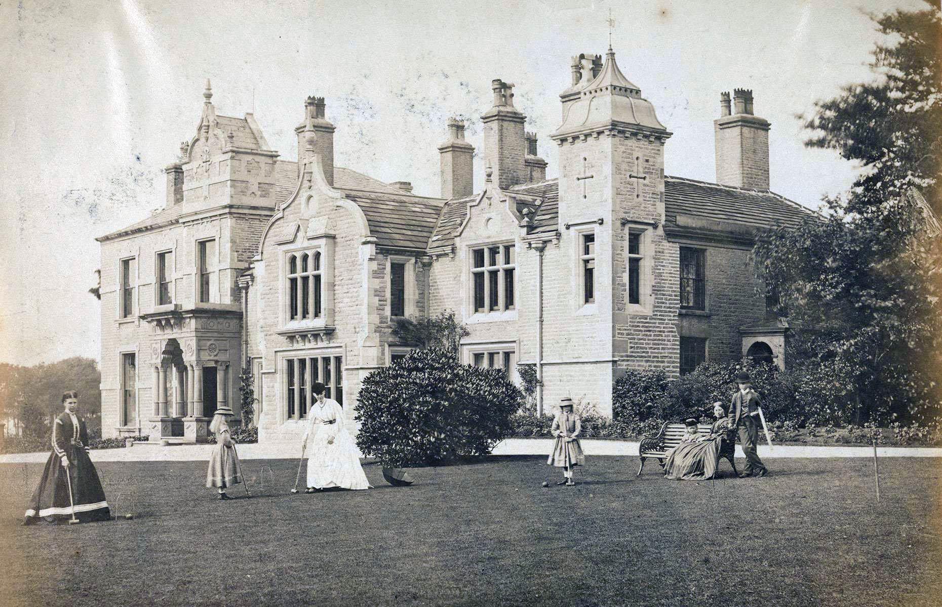 1869: Moor Platt acoge un partido de croquet