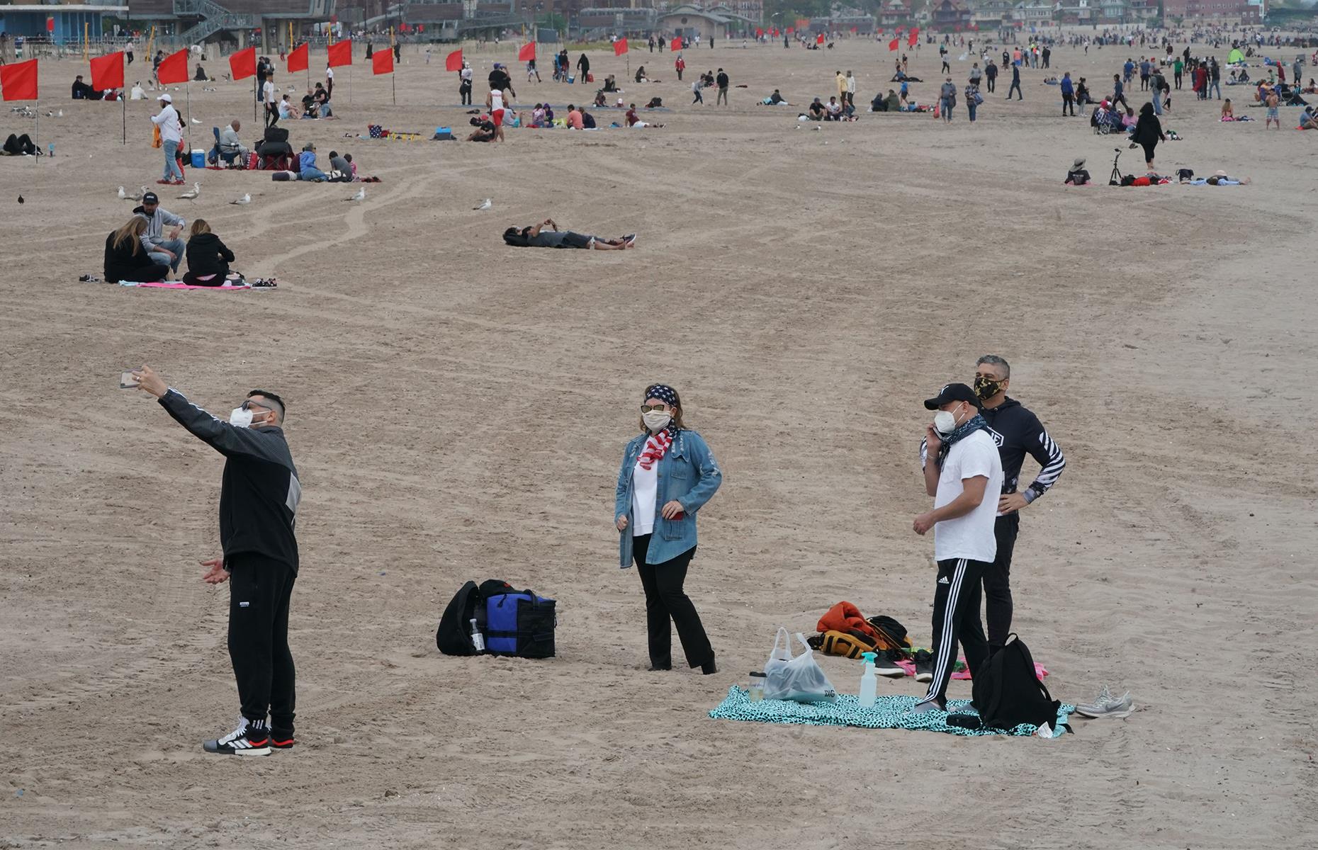 Coney Island beach, New York, USA