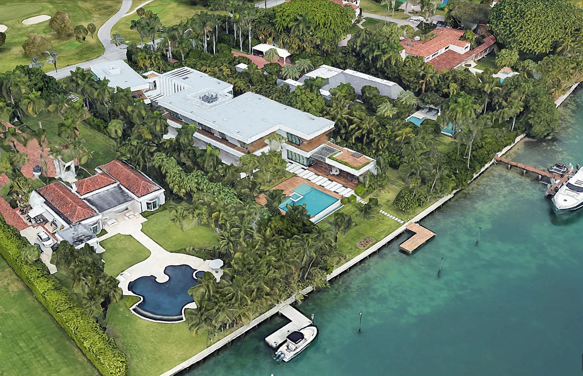 Julio Iglesias' Miami island compound 