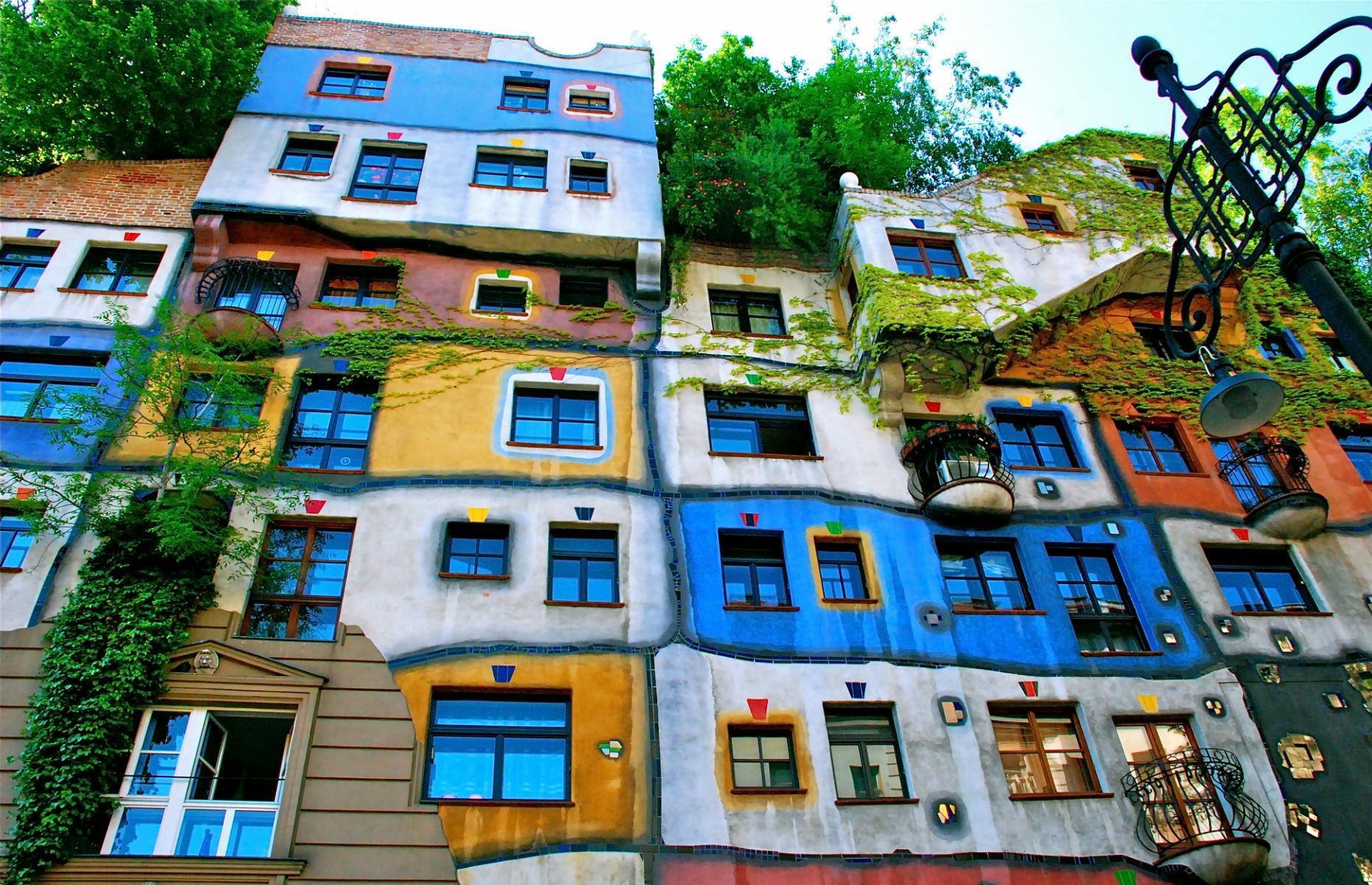 Artful Hundertwasser Haus, Vienna, Austria