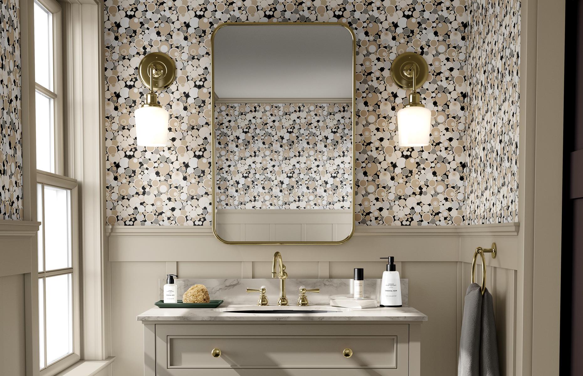 Wallpaper the bathroom