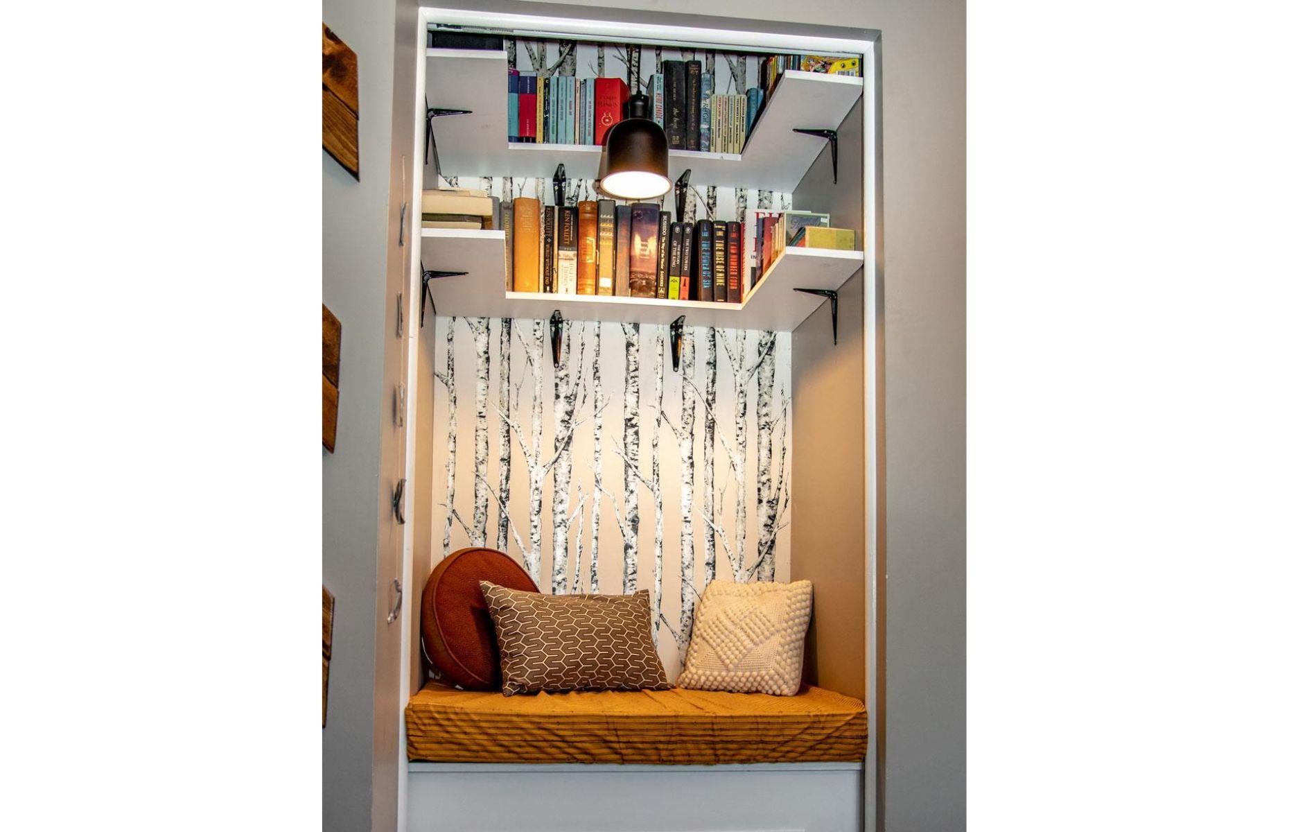 Closet reading nook