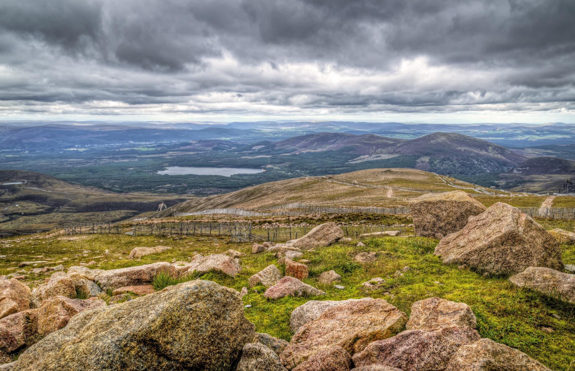 The strongest gust speed recorded was on the Cairngorm summit