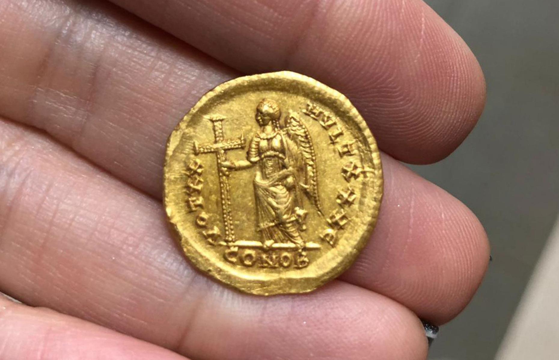 The fifth-century Byzantine gold coin